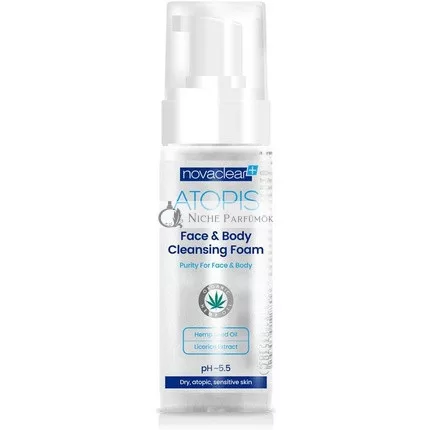 NovaClear Organický čistiaci pena s konopným olejom na tvár a telo