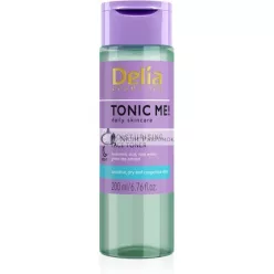   Delia Cosmetics Tonic Me Hydratačný Tónik pre Citlivú a Suchú Pokožku s Kyselinou Hyalurónovou, Rúžovým Lupienkom, Zeleným Čajom a Extraktom z Harmančeka