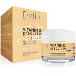   Delia Cosmetics Vitamin D3 Prekurzor Protiwrinklový Normálizujúci Denný Krém pre Všetky Typy Pleti, 50ml