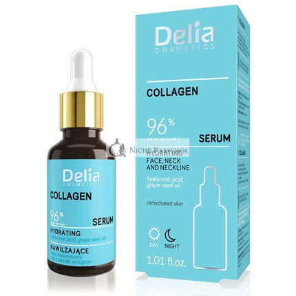Delia Cosmetics Kolagénové Sérum s Kyselinou Hyalurónovou na Suchú Pokožku, 30ml
