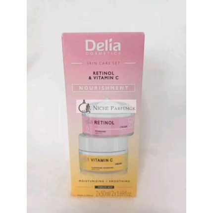 Delia Cosmetics Sada starostlivosti o pleť s retinolom a vitamínom C, 50 ml