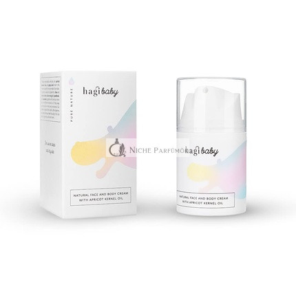 Hagi Baby Prírodný Telový a Pleťový Krém s Olejom z Marhuľových Jader, Ryžovým Olejom a Olejom z Makových Semien, 50ml