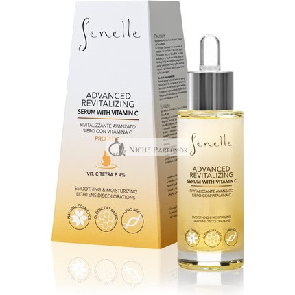 Senelle Revitalizujúce Anti-Aging Sérum Hydratačné Vyživujúce Spevňujúce Zdvihujúca Formula s Vitamínom C a E DIAM Paradajkový Olej 30ml