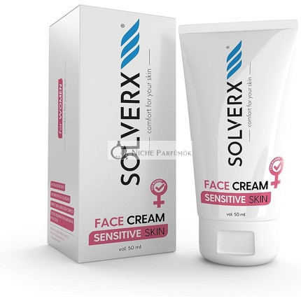 SOLVERX Krém na tvár pre citlivú pleť pre ženy s bambuckým maslom, kyselinou hyaluronovou a laktobionovou kyselinou, 50ml