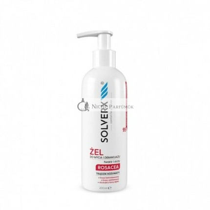 SOLVERX Gél na čistenie a odstraňovanie make-upu na rosaceu, 200ml