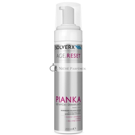 Solverx Age Reset Čistiaca pena na tvár a odstraňovač make-upu, 200ml