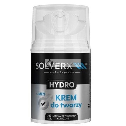 SOLVERX Hydrokrém na Tvár pre Mužov, 50ml