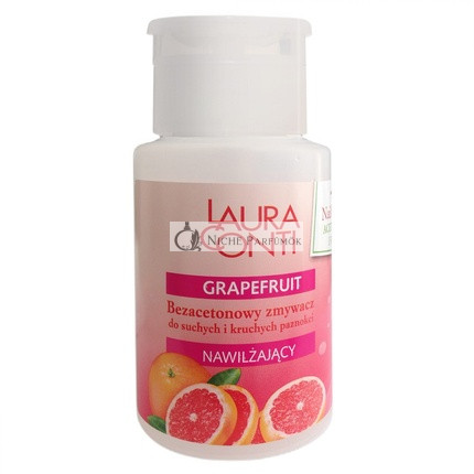 Laura Conti Odstraňovač laku na nechty bez acetónu Grapefruit, 150ml