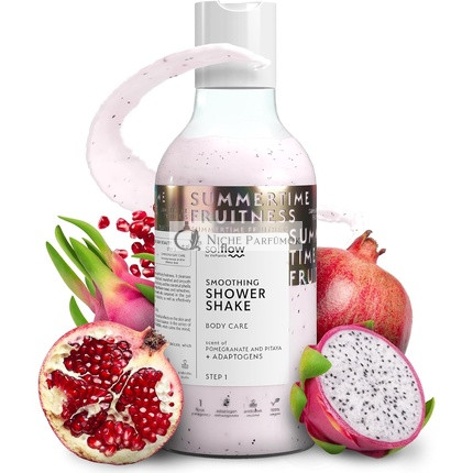 So!Flow Revitalizujúci peelingový shake s Pithaja a granátovým jablkom a makadamiovým olejom pre žiarivú obnovu pokožky
