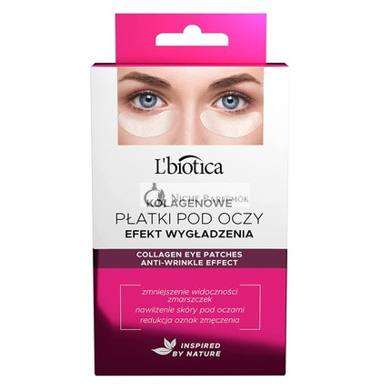 L'Biotica Kolagénové očné náplasti - Zníženie vrások, 3 páry