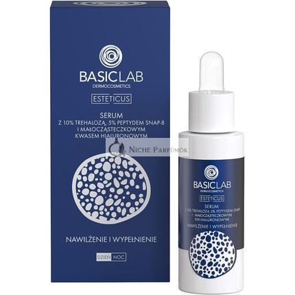 Basiclab Sérum s Trehalózou 10% a 5% Peptidom na Hydratáciu a Zníženie Rán 30ml