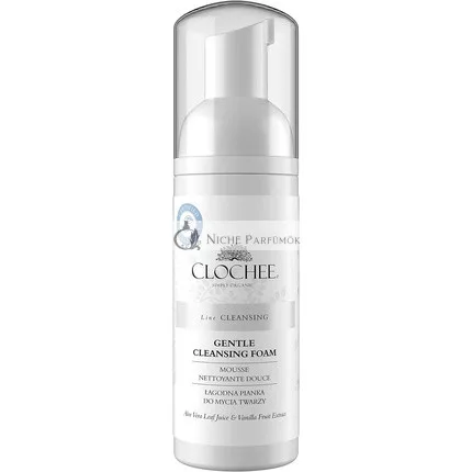 CLOCHEE Jednoduchá Organická Jemná Čistiaca Pena, 100% Prírodná s Aloe Vera a Prírodnými Extraktmi, 150ml