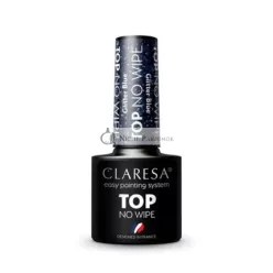 Claresa Top No Wipe Glitter Modrý UV Lak na nechty 5ml