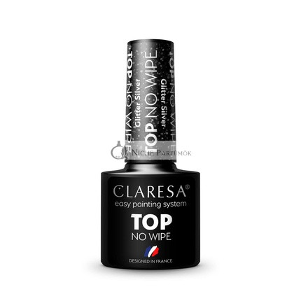 Claresa Top Shine No Wipe UV LED Top Coat pre Hybridný Lak na Nechty, 5ml