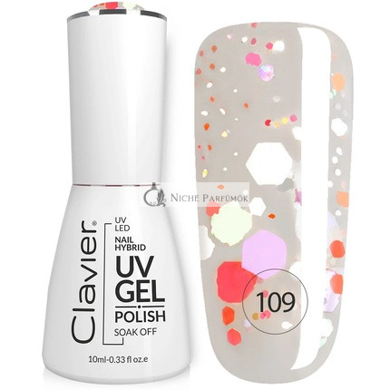 Clavier Luxus Hybrid UV Gél Lak na Nechty 109 Citrónový Záber, 10ml