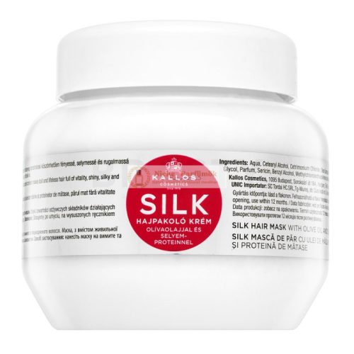 Kallos Silk Hair Mask uhladzujúca mask pre hrubé a nepoddajné vlasy 275 ml