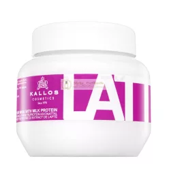   Kallos Latte Hair Mask posilňujúca maska pre farbené, chemicky ošetrené a zosvetlené vlasy 275 ml