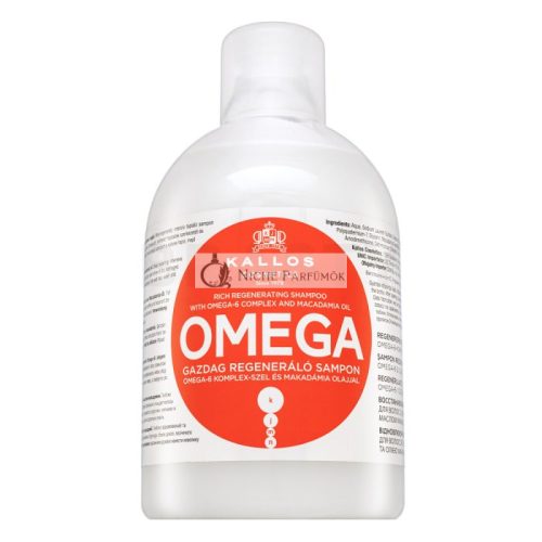 Kallos Omega Rich Regenerating Shampoo posilujúci šampón pre poškodené vlasy 1000 ml