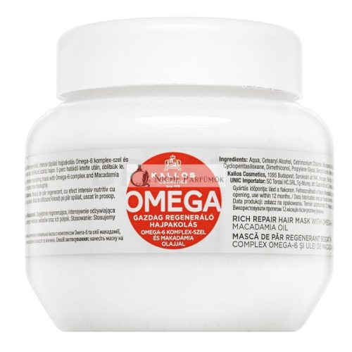 Kallos Omega Rich Repair Hair Mask posilňujúca maska na krehké vlasy 275 ml