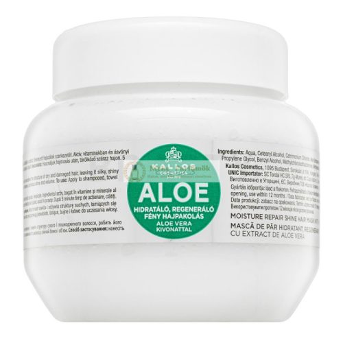 Kallos Aloe Moisture Repair Shine Hair Mask vyživujúca maska pre hebkosť a lesk vlasov 275 ml