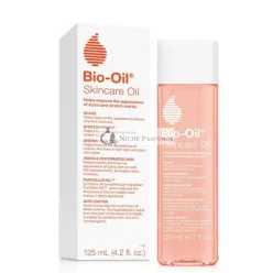  Bio-Oil Telový olej na pokožku pre jazvy a strie, zvlhčovač tváre na suchú pleť, nem mastný, odporúčaný dermatológom, nekomedogénny pre všetky typy pleti s vitamínom A a E, 120 ml