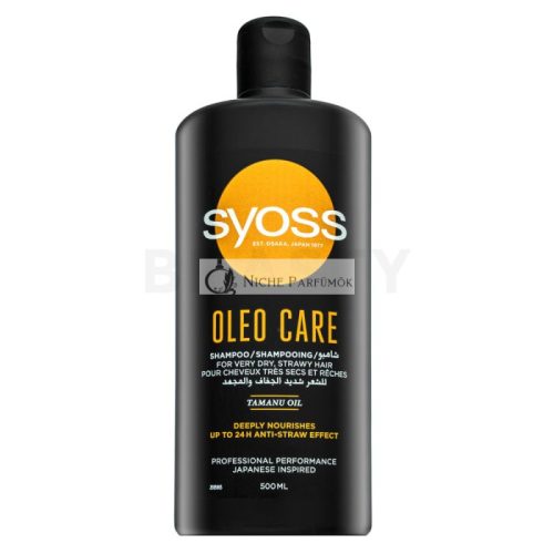 Syoss Oleo Care Shampoo vyživujúci šampón pre všetky typy vlasov 500 ml