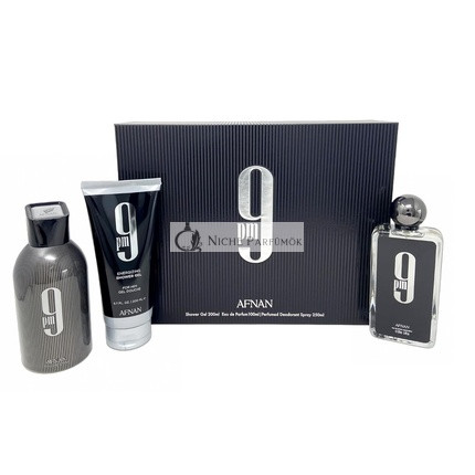 Afnan 9 PM Darčeková Sada Eau de Parfum 100ml Sprchový Gél 200ml Deo 250ml pre Mužov inšpirovaná Jean Paul Gaultierom