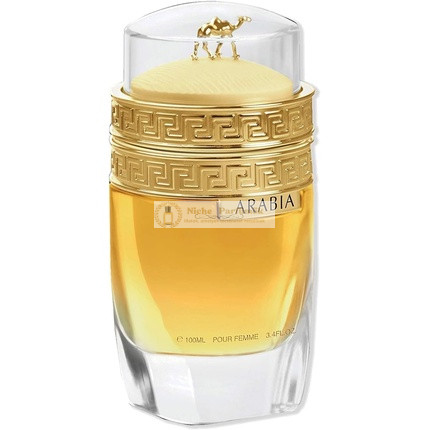 Arabia Eau de Parfum pre ženy, 100ml - Kvetinovo-ovocná Ruža Malina Vanilka Santal Dubová Mach Jantár Pižmo