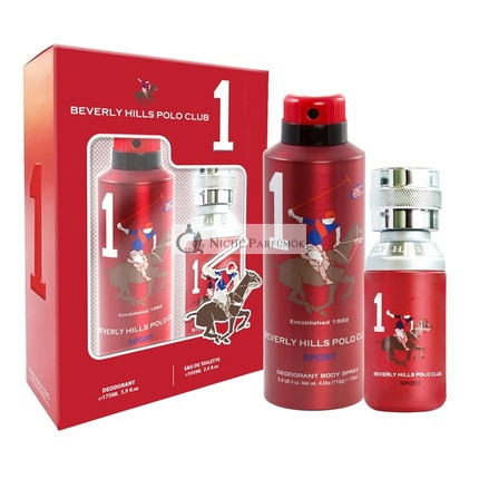 Beverly Hills Polo Club Man Sport One Eau De Toilette Spray 100ml a deodorant spray 175ml set