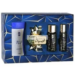   Ajmal Qasida Darčeková sada, EDP 60 ml, Telový prášok 80 g, Telový sprej 50 ml a Sprej na vlasy 30 ml
