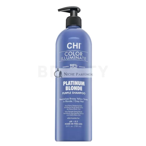 CHI Color Illuminate Platinum Blonde Purple Shampoo rozjasňujúci šampón pre platinovo blond a šedivé vlasy 739 ml