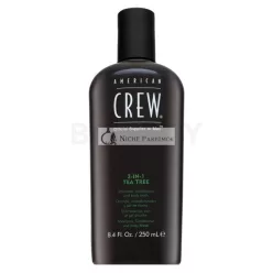   American Crew 3-in-1 Tea Tree šampón, kondicionér a sprchový gel pre každodenné použitie 250 ml