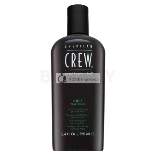 American Crew 3-in-1 Tea Tree šampón, kondicionér a sprchový gel pre každodenné použitie 250 ml