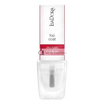 Isadora Instant-Dry Top Coat Lak na Nechty Priehľadný Rýchloschnúci Top Coat