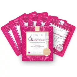   FOREO Shimmer Freak UFO Aktivovaná Maska na Tvár pre Tmavé Kruhy a Opuchy 6 Balení Osvetľujúci Niacín Kofeín Ružová Voda Čistá Formula Bez Krutosti Kompatibilné s UFO a UFO 2