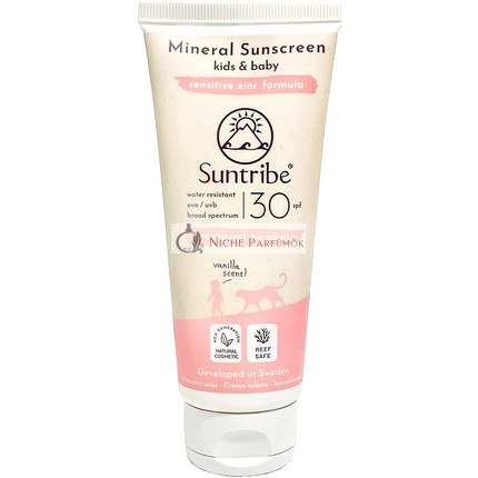 Suntribe Prírodný minerálny opaľovací krém pre deti SPF 30 - 100ml, Vodoodolný