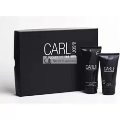   CARL&SON Sada starostlivosti o pleť pre mužov s gélovým čističom 100ml a peelingom na tvár 75ml - Anti-aging vegánske čistenie a peeling pre všetky typy pleti