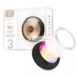   FOREO UFO 3 5 v 1 Plná LED maska na tvár ošetrenie Hlboká hydratácia Anti-Aging pleťová maska Krása Kryoterapia masáž tváre Čierna