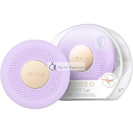 FOREO UFO 3 Cestovateľský Prístroj na Masku na Tvár s Plným Spektrumom LED a Červenou Svetelnou Terapou, Thermo Terapia T-Sonic Masáž, Pripojené k Aplikácii, Levanduľa