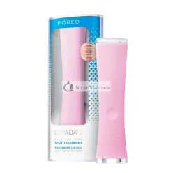   FOREO ESPADA 2 LED svetelná terapia na liečbu akné, zdravotnícky silikón na ošetrenie jaziev na tvári, odstraňovanie akné a nedokonalostí, schválené FDA, perlová ružová