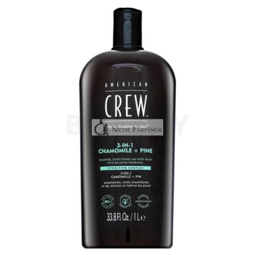 American Crew 3-in-1 Chamolie + Pine šampón, kondicionér a sprchový gel 1000 ml