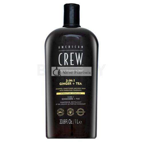 American Crew 3-in-1 Ginger + Tea šampón, kondicionér a sprchový gel 1000 ml