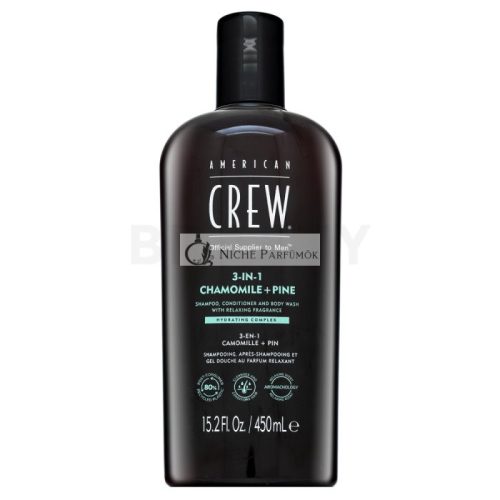 American Crew 3-in-1 Chamolie + Pine šampón, kondicionér a sprchový gel 450 ml