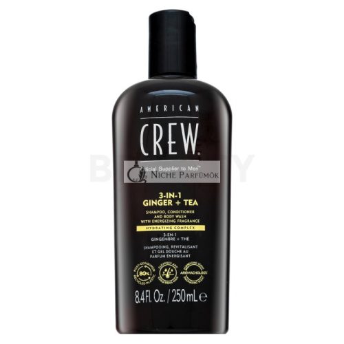 American Crew 3-in-1 Ginger + Tea šampón, kondicionér a sprchový gel 250 ml