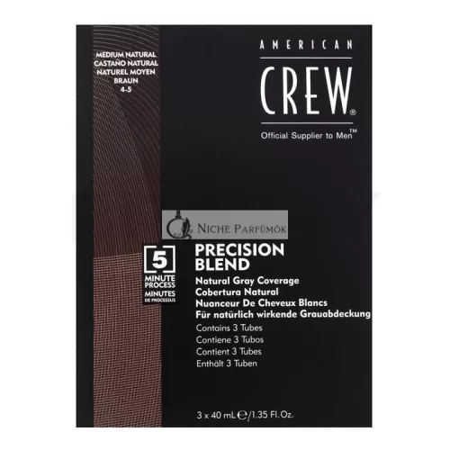 American Crew Precision Blend Natural Gray Coverage farba na vlasy pre mužov Medium Natural 4-5 3 x 40 ml