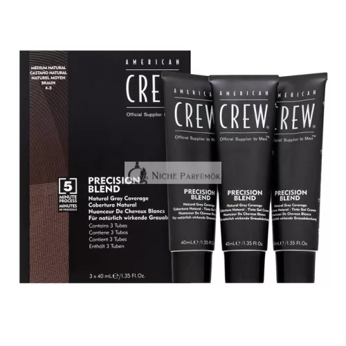 American Crew Precision Blend Natural Gray Coverage farba na vlasy pre mužov Medium Natural 4-5 3 x 40 ml