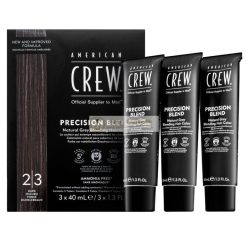   American Crew Precision Blend Natural Gray Coverage farba na vlasy pre mužov Dark 3 x 40 ml