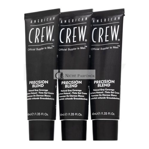 American Crew Precision Blend Natural Gray Coverage farba na vlasy pre mužov Light Blond 7-8 3 x 40 ml