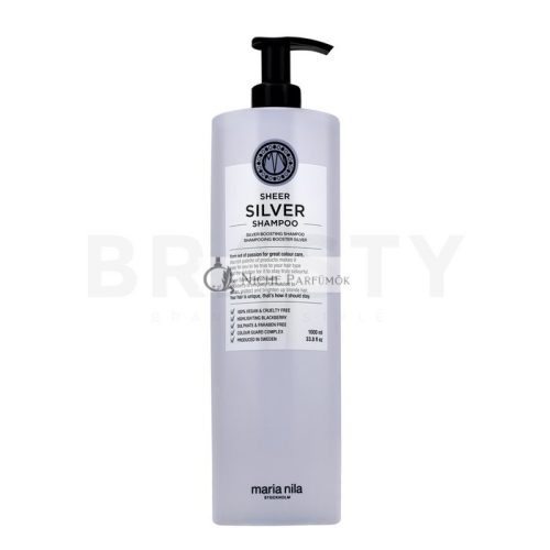 Maria Nila Sheer Silver Shampoo vyživujúci šampón pre platinovo blond a šedivé vlasy 1000 ml