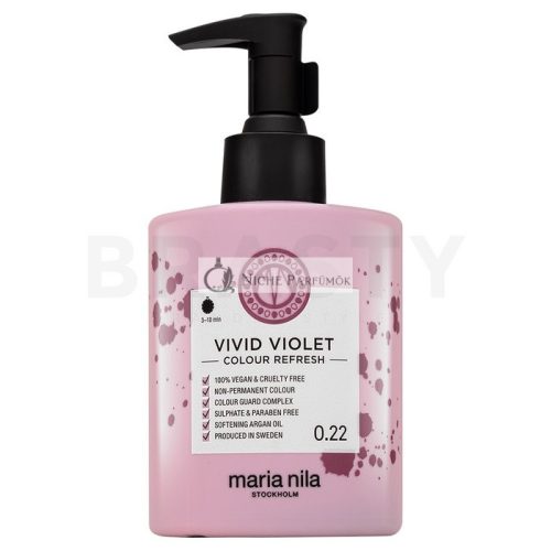 Maria Nila Colour Refresh vyživujúca maska ​​s farebnými pigmentmi pre vlasy s fialovými odtieňmi Vivid Violet 300 ml